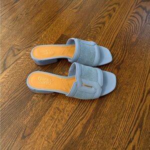 Franco Sarto Powder Blue Slide sandals
